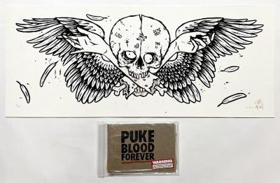 画像1: Set of Puke Blood Prints Zine & Print Set